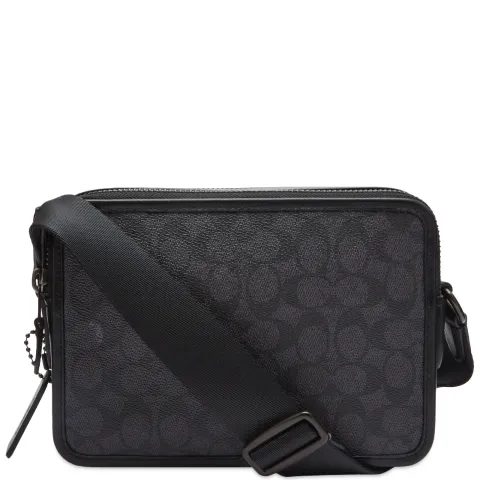 Coated Canvas Signature Charter 24 Cross Body Bag