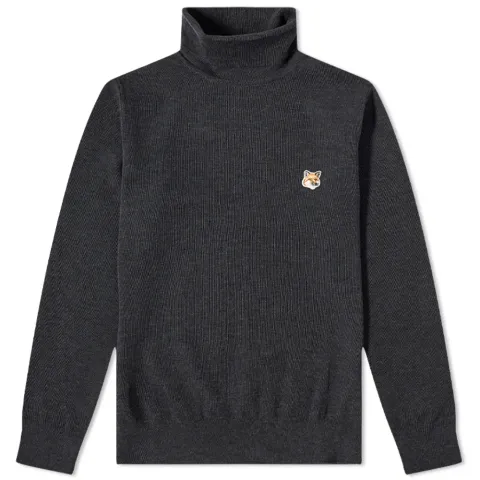 Maison Kitsuné Fox Head Patch Turtleneck Pullover