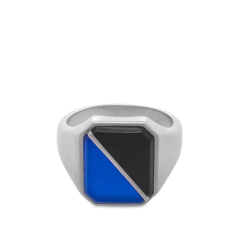 Diagonal Split Signet Ring