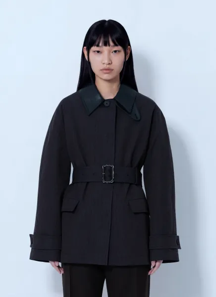 Studio Nicholson Lurie Belted Cropped Jacket