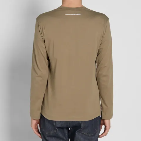 Comme des Garcons SHIRT Long Sleeve Rear Print Logo Tee