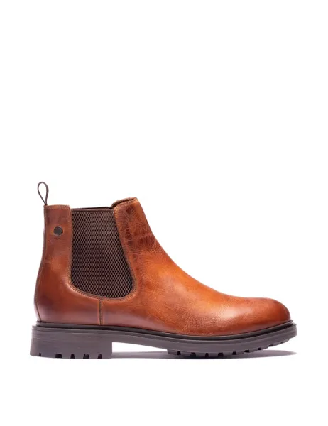 Base London Leather Chelsea Boots Tan