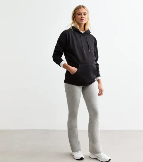 New Look Women's Maternity Grey High Waist Flared Leggings