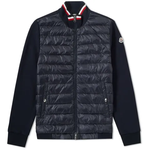 Padded Front Jersey Zip Track Top