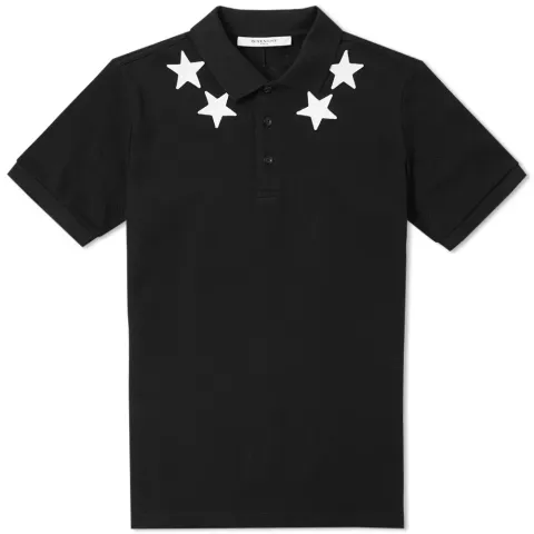 Cuban Embroidered Star Collar Polo