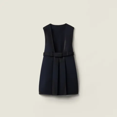 Waxed double wool dress