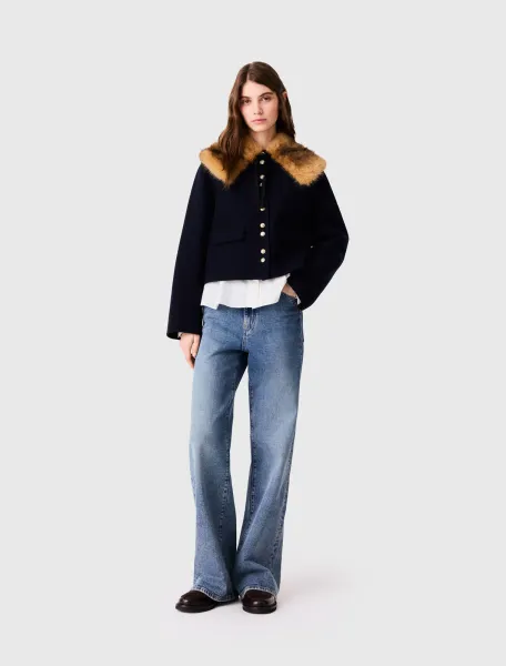 Short double-faced coat
