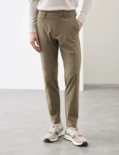 Autograph Performance Tapered Fit Technical Trousers Soft Brown