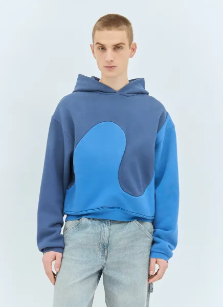 Swirl Knit Hooded Sweatshirt