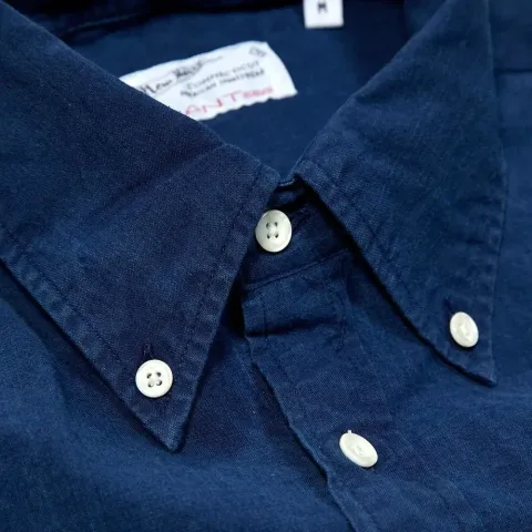 Indigo Madras Solid E-Z OBD Shirt