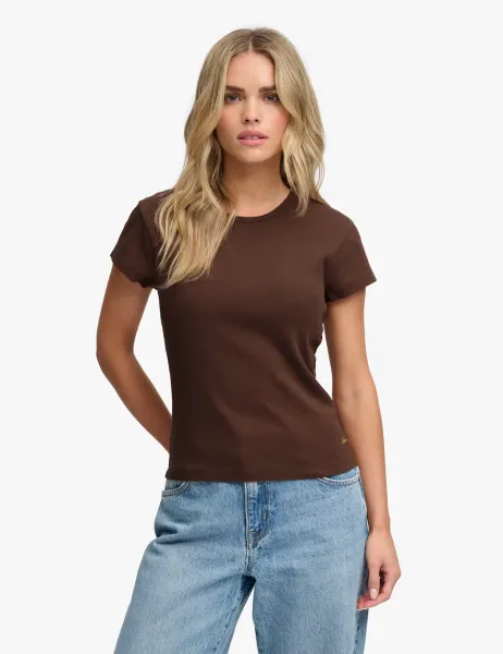 Superdry & Co Pure Cotton T-Shirt Brown