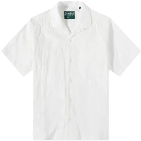 Short Sleeve Camp Collar Panama Shirt