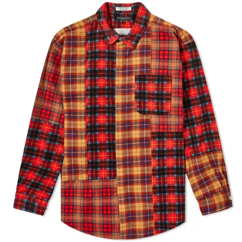 Plaid Patchwork Shirt