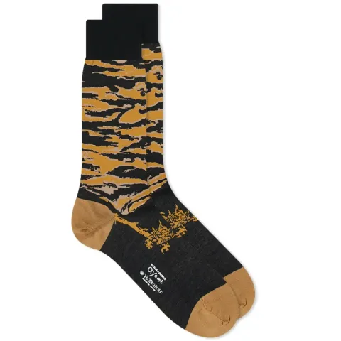 x Maharishi Jacquard Tiger Stripe Sock