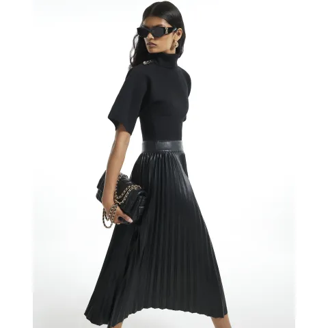 River Island Pleat Hem Midi Dress