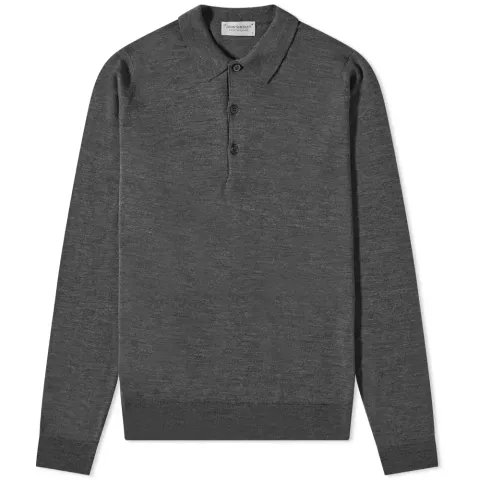 Merino Long Sleeve Knit Polo