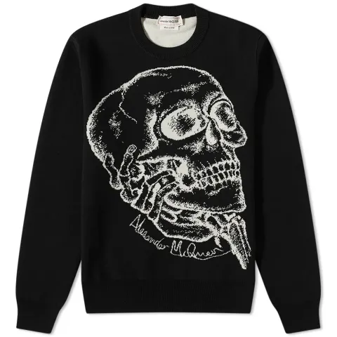 Skull in Hand Intarsia Knit