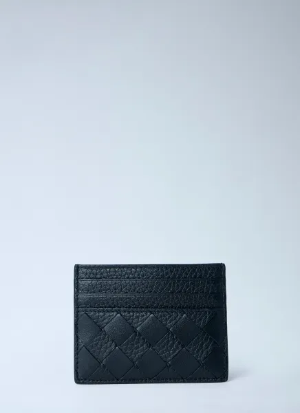 Intrecciato Leather Card Holder