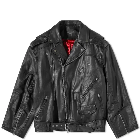 Upcycled Oversized Biker Jacket