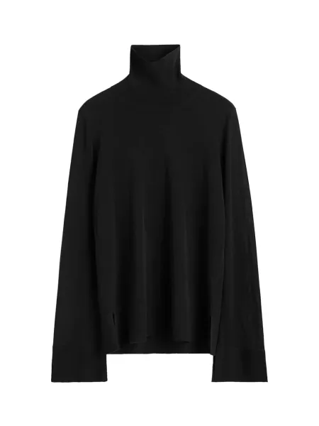 S. Sleeve Turtleneck Black