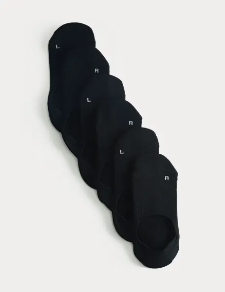 Goodmove 3 Pack Invisible Cushioned Trainer Liners Black