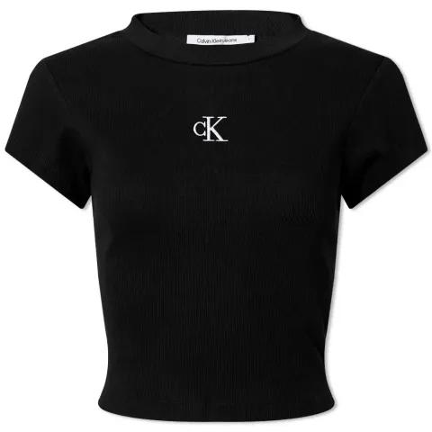 CK Rib Cropped Slim T-Shirt