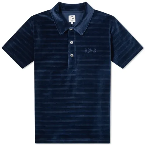 Polar Skate Co. Stripe Velour Polo