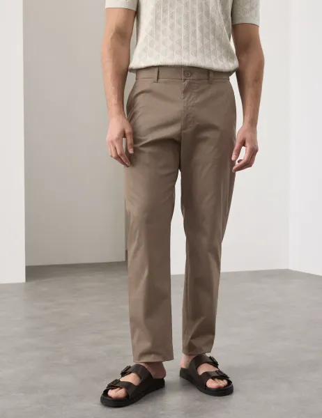 Regular Fit Super Lightweight Chinos Dark Mole