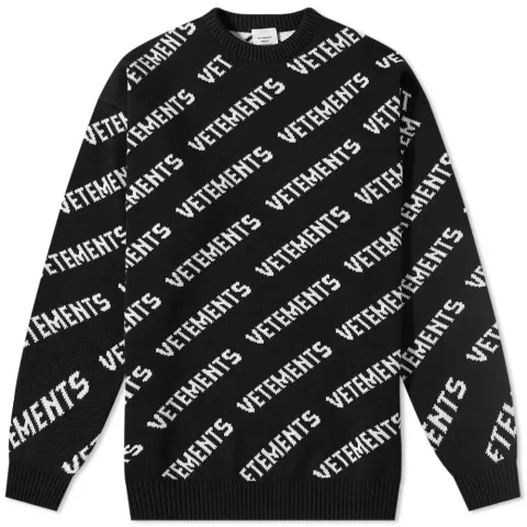 All Over Logo Crew Knit