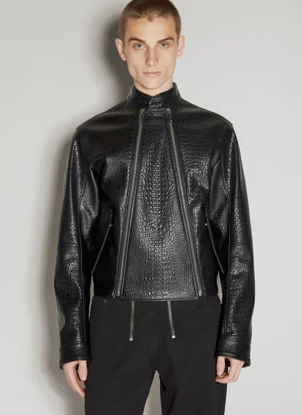 Double-Zip Biker Jacket