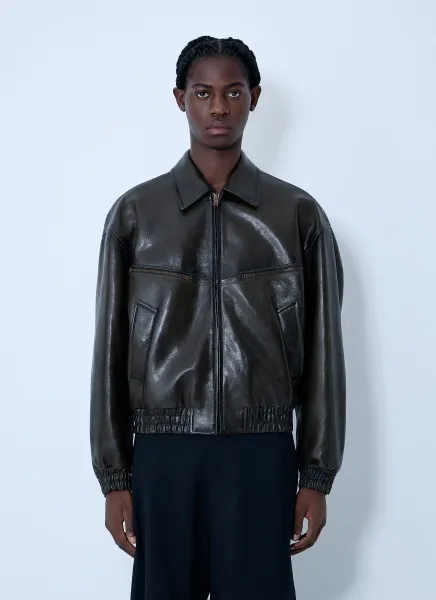 Leather Bomber Jacket