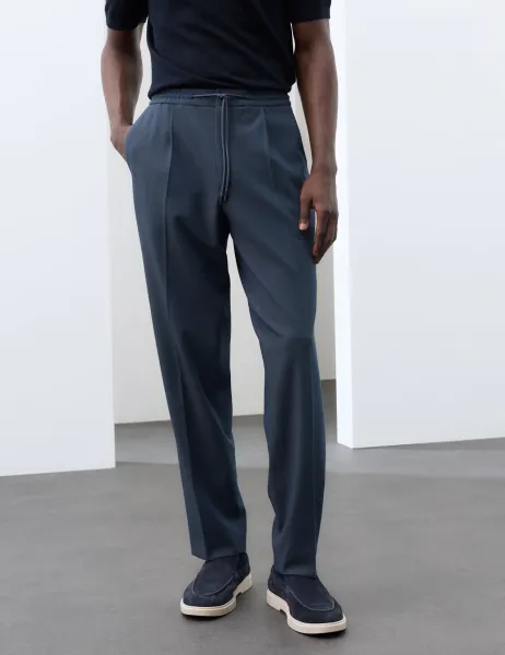 Autograph Tailored Fit Performance Twill Trousers Nightshade