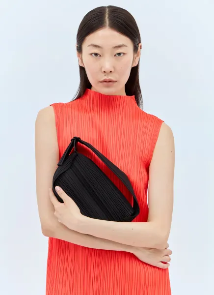 Pleats Half-Moon Handbag