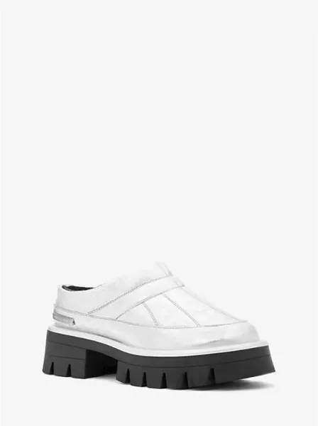 Barton Crackled Metallic Leather Slipper