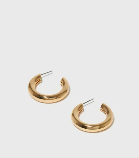 New Look 18ct Gold Plated Petite Hoop Earrings