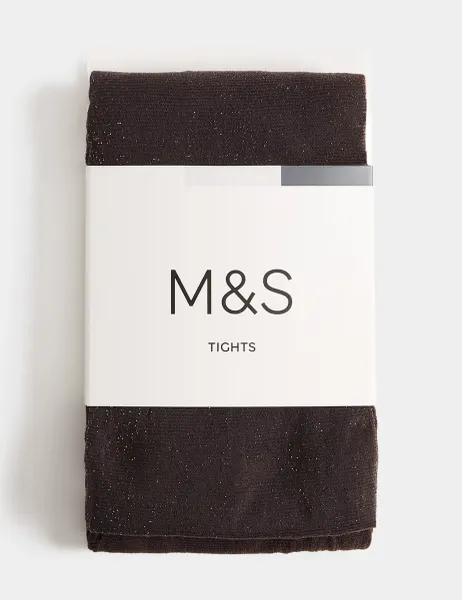 Marks & Spencer Sparkle Sheer Tights Chocolate Mix