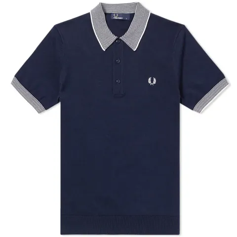 Fred Perry Stripe Trim Knitted Shirt