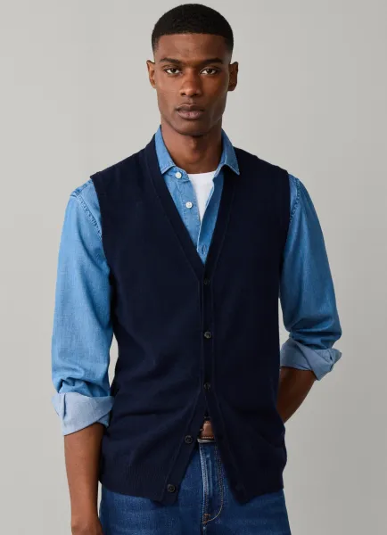 Merino Wool-Cashmere Blend Vest