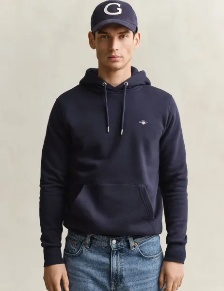 Gant Pure Cotton Hoodie Blue