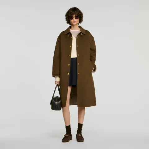 Double-faced wool coat
