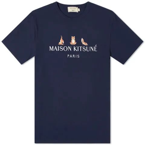Maison Kitsuné 3 Yoga Foxes Tee