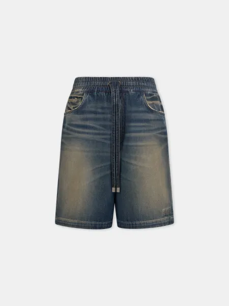 DRAWSTRING DENIM SHORT - Sandstone