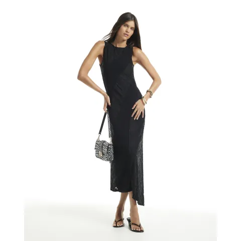 River Island Burnout Devore Sleeveless Maxi Dress