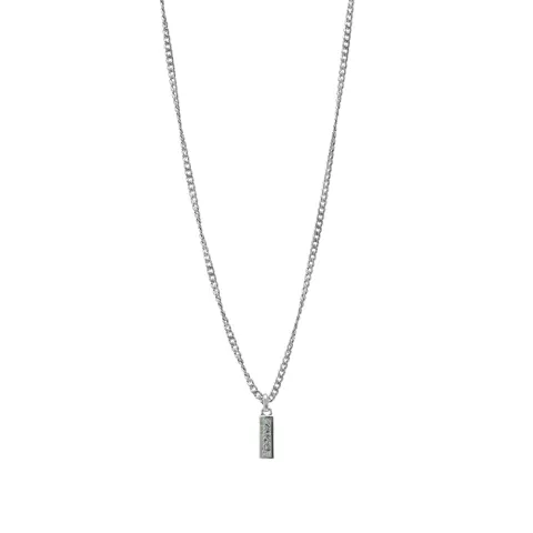 Gucci Tag Gourmette Pendant Necklace