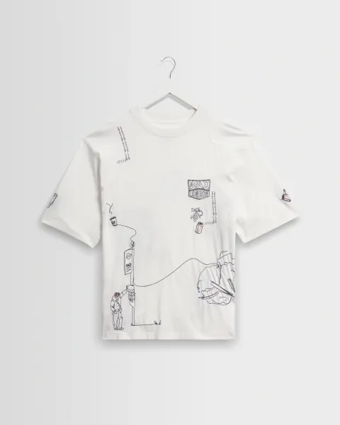 Milton - Off White Organic Cotton London Graphic t-Shirt