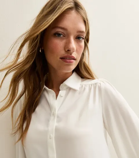 Women's White Long Sleeve Shirt
