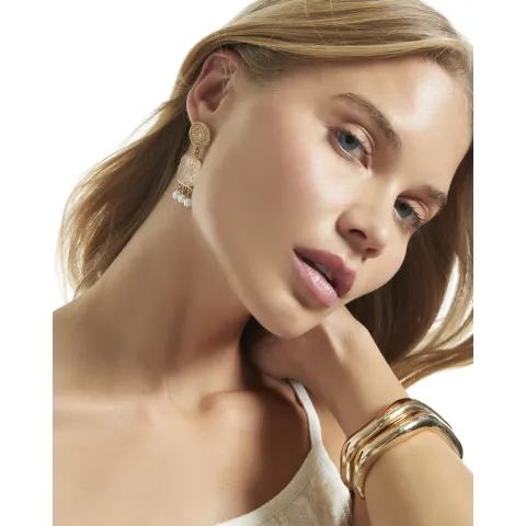 River Island Coin Square Drop Earrings