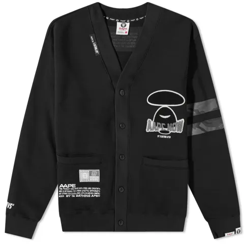AAPE Towel Badge Jersey Cardigan