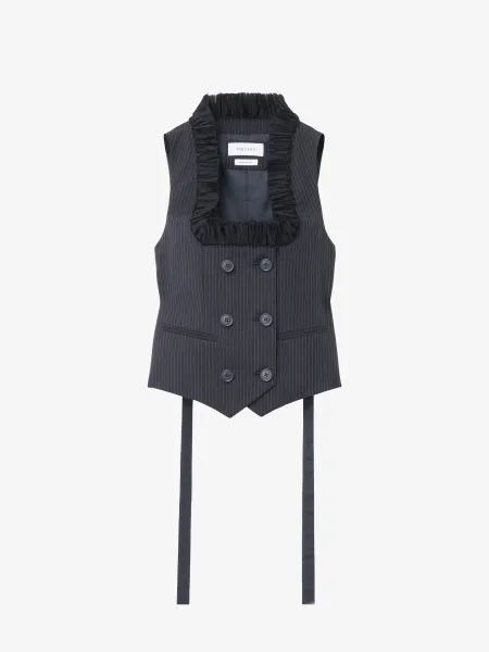 Pinstriped Tailored Waistcoat