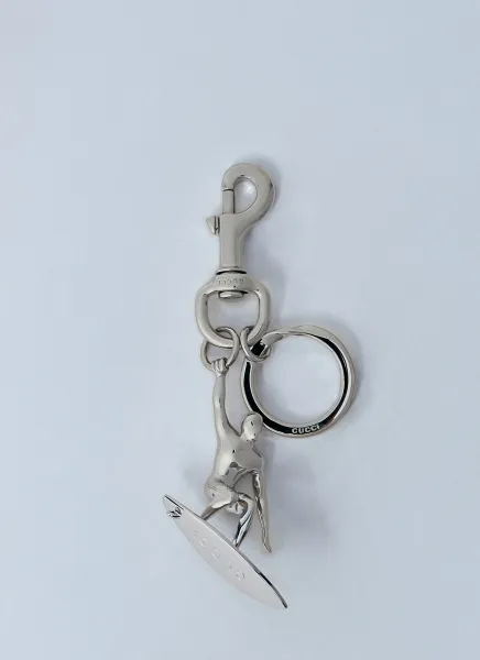 Engraved Surfer Keyring Charm